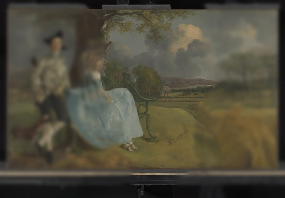 Thomas Gainsborough, Mr. & Mrs. Andrews 1750 - Advanced Glaucoma. 